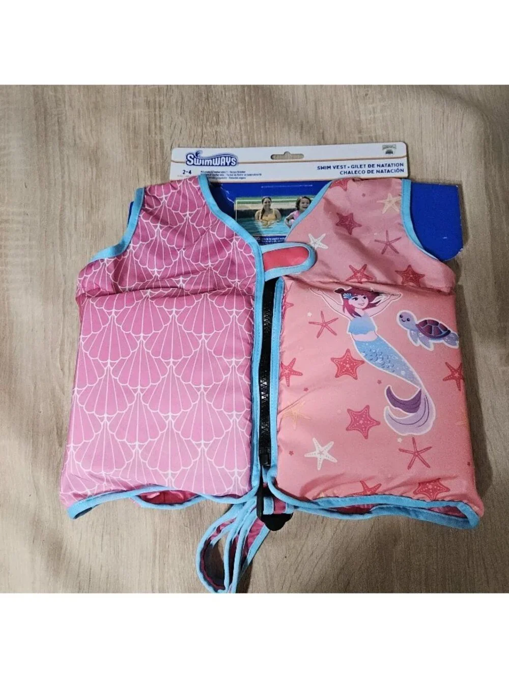 New SwimWays Child Swim Vest Mermaid Ages 2-4 YEARS + Free Shipping ✈️